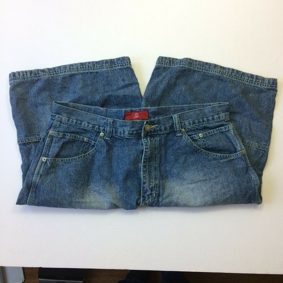 PJ Mark Men's Jean Shorts 38" Waist 13" Inseam Denim Medium Wash Faded Thighs - Picture 4 of 7